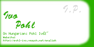 ivo pohl business card